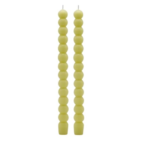 2-Pack Green Bubble Taper Candles, 10", Wax, sold by At Home