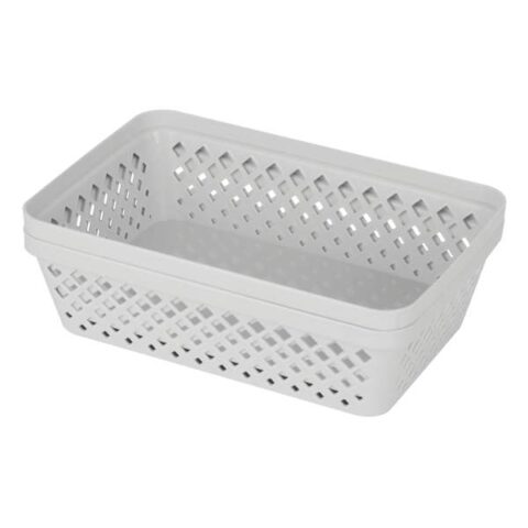 2-Pack Grey Brickor Storage Trays, Large, Plastic, sold by At Home
