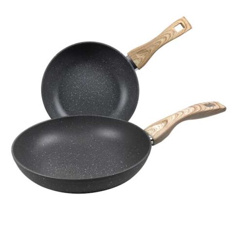2-Pack Grey Speckled Non-Stick Fry Pan, Plastic, sold by At Home
