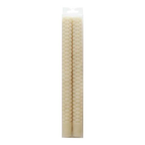 2-Pack Grey Weave Taper Candles, 10", Wax, sold by At Home