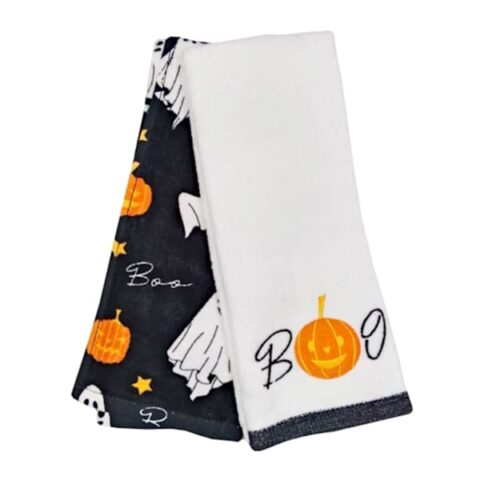 2-Pack Happy Haunting Boo Hand Towels, Cotton, sold by At Home
