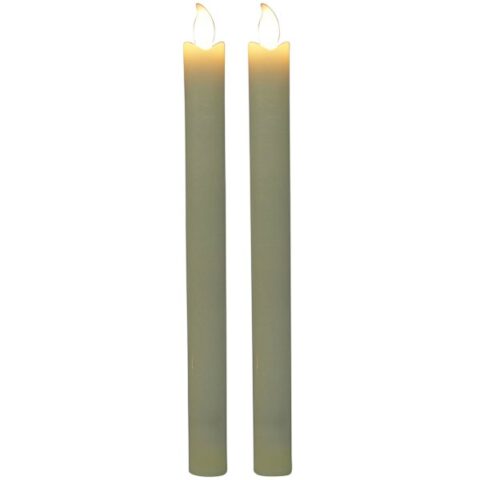 2-Pack Ivory Wax Led Taper Candles, 10", Neutral, sold by At Home