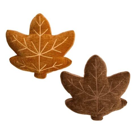 2-Pack Leaf Throw Pillow, 16", Polyester, sold by At Home