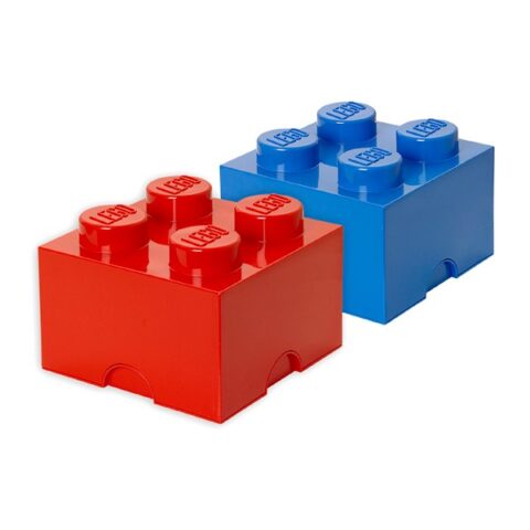 2 -Pack Lego Storage Brick 4, Plastic, sold by At Home