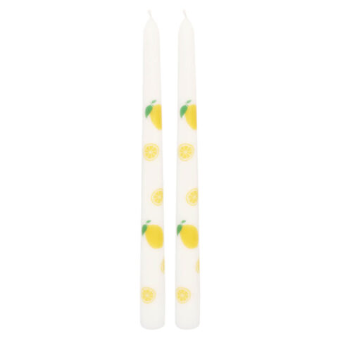 2-Pack Lemon Taper Candles, 10", Wax, sold by At Home
