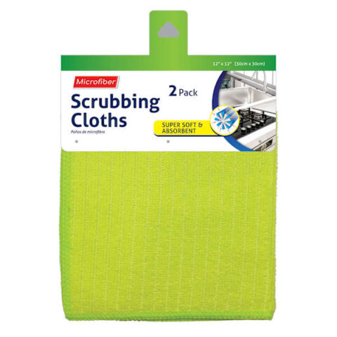 2-Pack Microfiber Scrubbing Cloths, sold by At Home