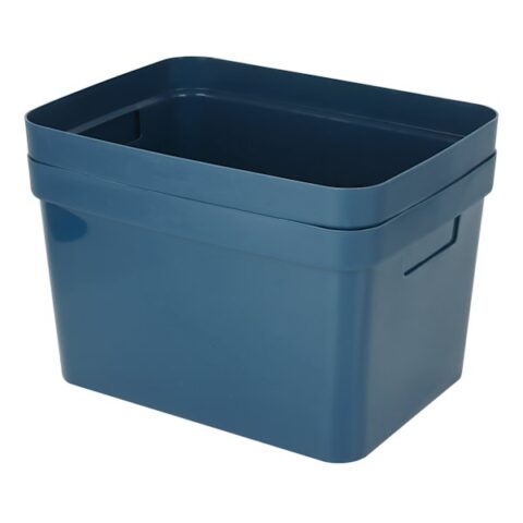 2-Pack Navy Blue Storage Bin, Large, Plastic, sold by At Home