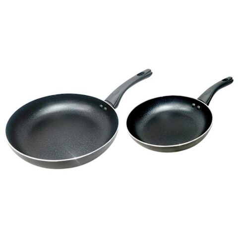 2-Pack Non-Stick Aluminum Frying Pan, 8"/10", Black, sold by At Home