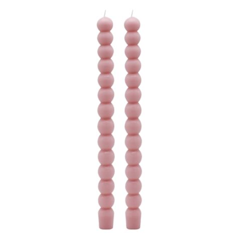 2-Pack Pink Bubble Taper Candles, 10", Wax, sold by At Home