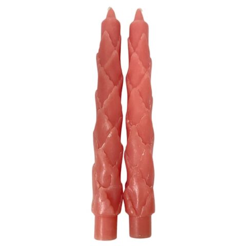 2-Pack Pink Taper Candles, 10", Wax, sold by At Home