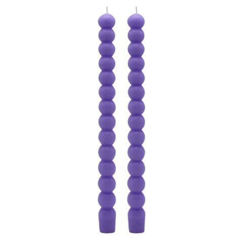 2-Pack Purple Bubble Taper Candles, 10", Wax, sold by At Home