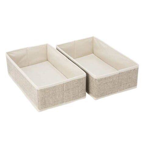 2-Pack Rectangle Drawer Organizers, Natural, Fabric, sold by At Home