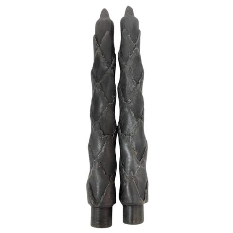 2-Pack Slate Grey Taper Candles, 10", Wax, sold by At Home