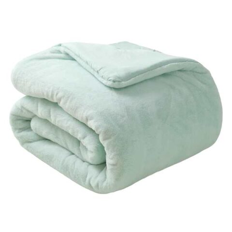 2-Piece Aqua Faux Fur Comforter Set, Twin/twin Xl, Green, sold by At Home