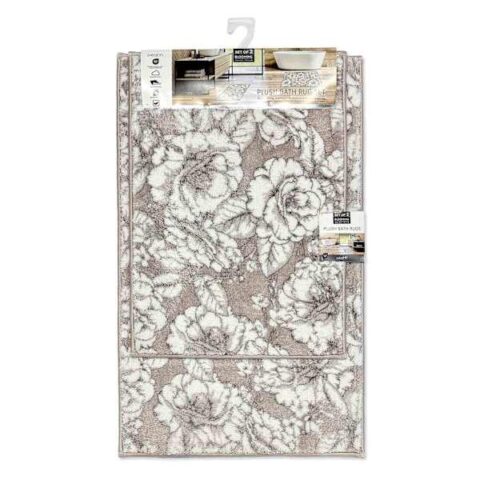 2-Piece Blooming Petal Printed Bath Rug Set, Polyester, sold by At Home