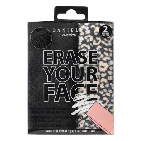 2-Piece Erase Your Face Cloths, Leopard & Black, Fabric, sold by At Home