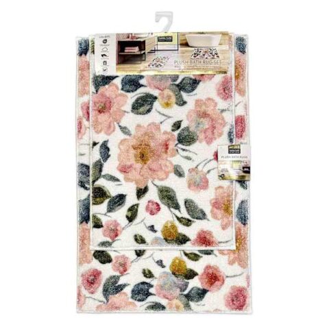 2-Piece Floral Flare Printed Bath Rug Set, Polyester, sold by At Home