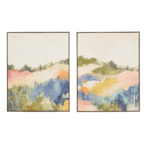 2-Piece Framed Rustic Charm Retreat Canvas Wall Art, Green