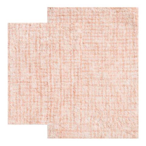 2-Piece Georgia Pink Bath Rug Set, 20X30/17X24, Polyester, sold by At Home