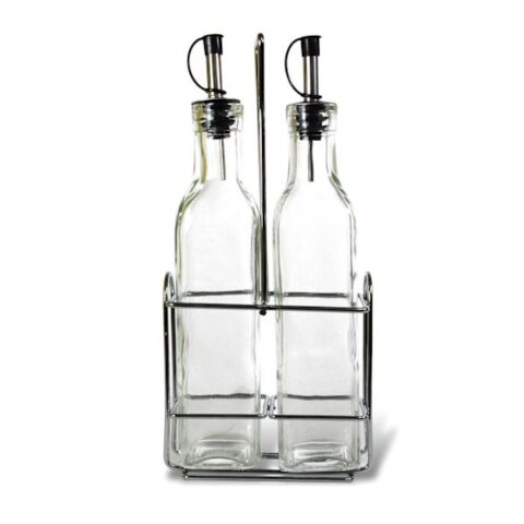 2-Piece Glass Oil/vinegar Cruet Set, Clear, sold by At Home