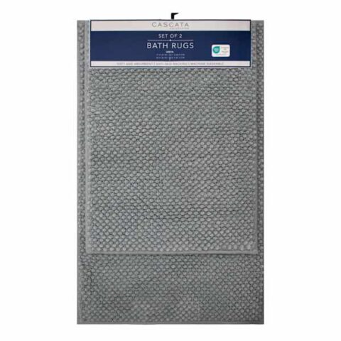 2-Piece Grey Greta Zig Zag Noodle Rug Set, Polyester, sold by At Home