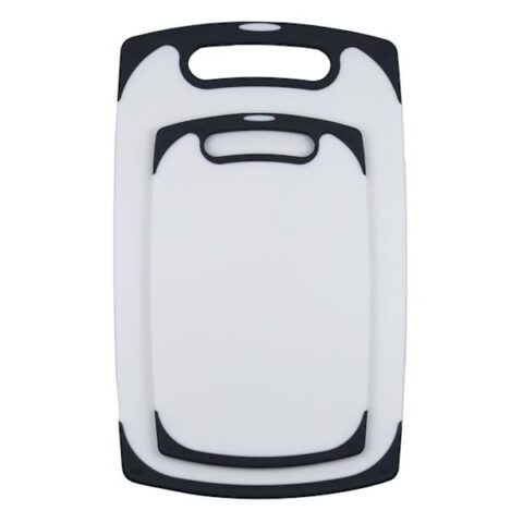 2-Piece Grey Non-Slip Plastic Cutting Board Set, sold by At Home