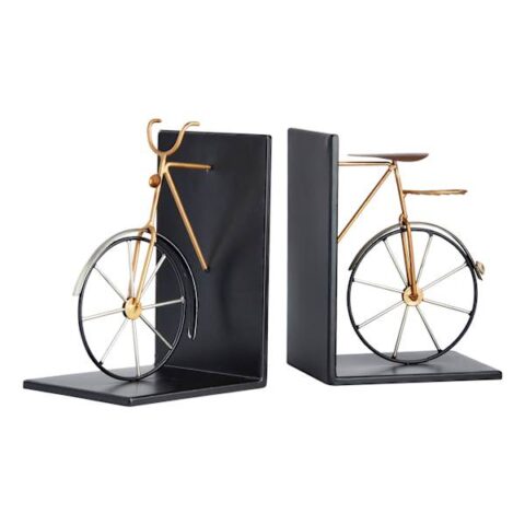 2-Piece Metal Bike Bookend Set, 8", Black, sold by At Home