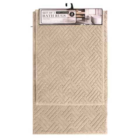 2-Piece Natural Paloma Cotton Bath Mat Set, sold by At Home