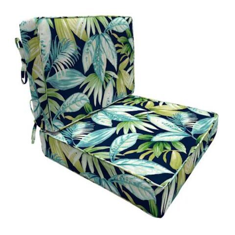2-Piece Seneca Navy Outdoor Deep Seat Cushion, Polyester, sold by At Home