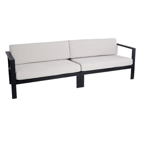 2-Piece Soho Black Steel Patio Sofa, sold by At Home