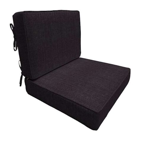 2-Piece Tahiti Black Outdoor Deep Seat Cushion, Polyester, sold by At Home