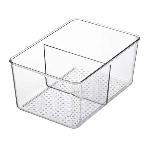 2-Section Clear Tall Storage Bin, Plastic, sold by At Home