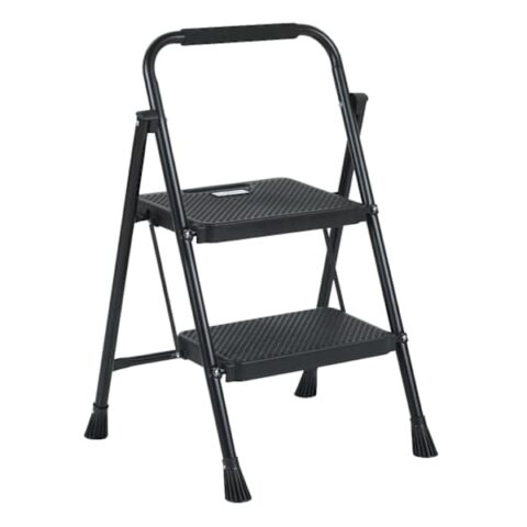 2-Step Stepstool, Black, Metal, sold by At Home