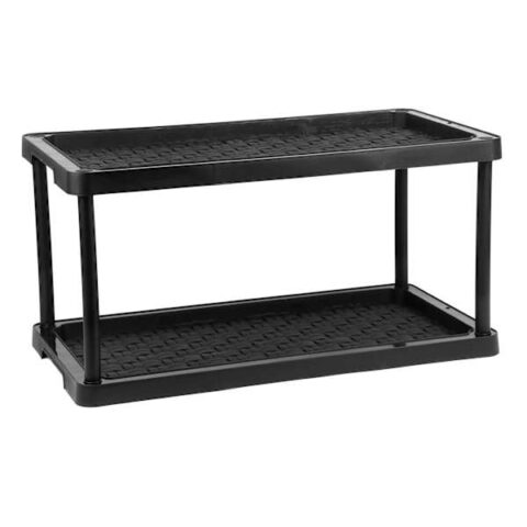 2-Tier Black Mud Room Shoe Organizer, Plastic, sold by At Home