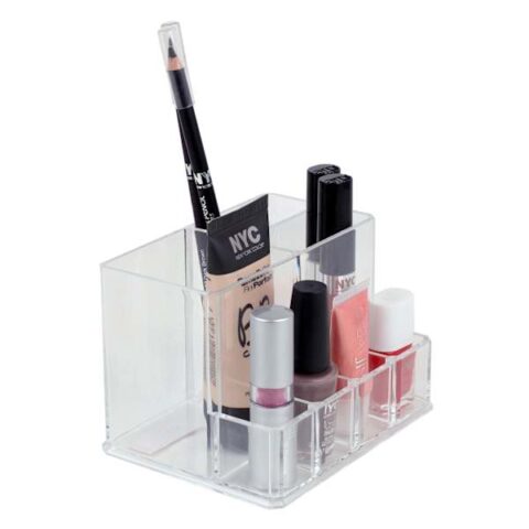 2-Tier Cosmetic Organizer, Clear, Plastic, sold by At Home