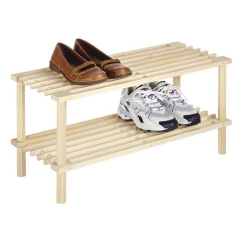 2-Tier Natural Wooden Shoe Rack, sold by At Home