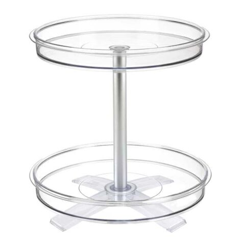 2-Tier Spinner Storage Caddy, Clear, Plastic, sold by At Home