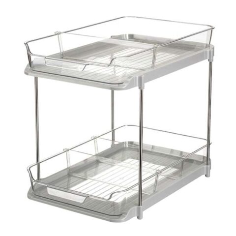 2-Tier Storage Caddy, Clear, Plastic, sold by At Home