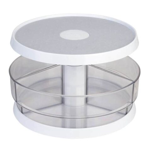 2-Tier Turntable, White, Plastic, sold by At Home