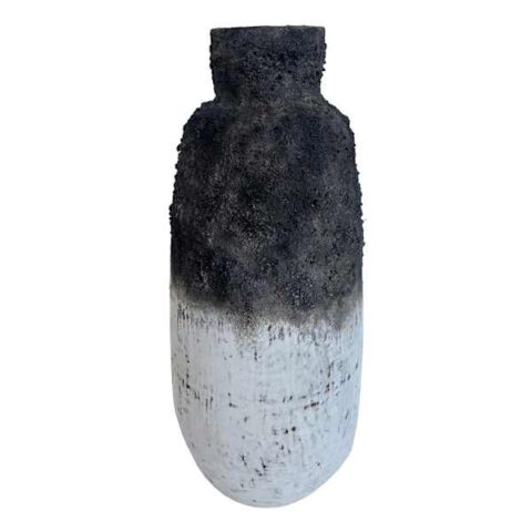 2-Tone Terracotta Textured Vase, 27", Grey, Clay, sold by At Home