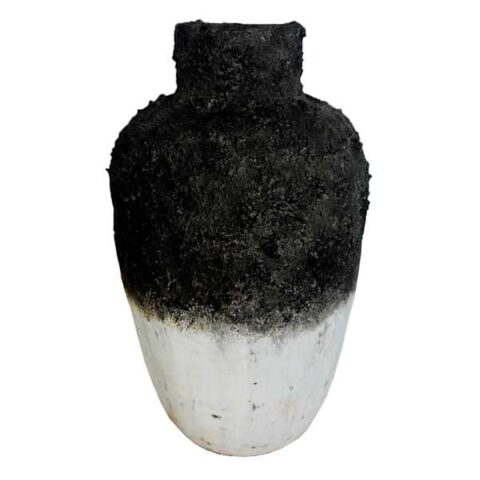 2-Tone Textured Terracotta Vase, 18", Grey, Clay, sold by At Home