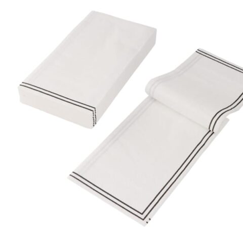 20-Count Black & White Guest Napkins, Paper, sold by At Home