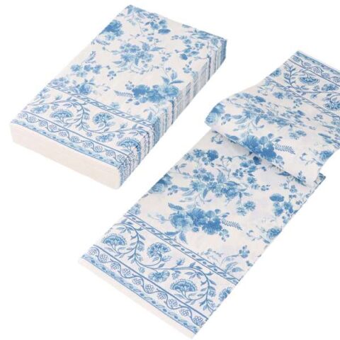 20-Count Blue Floral Guest Napkins, Paper, sold by At Home