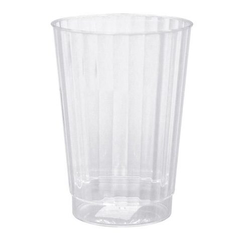 20-Count Clear Ribbed Tumbler, 12Oz, Plastic, sold by At Home
