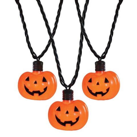 20-Count Led Pumpkin Lights, Orange, Plastic, sold by At Home