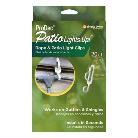 20-Count Rope Light Clips, White, Plastic, sold by At Home