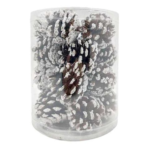 20-Count Silver Glitter Pinecones, 60Mm, Brown, Wood, sold by At Home