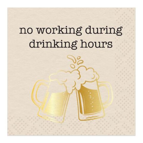 20-Pack Drinking Hours Cocktail Napkins, Natural, Paper, sold by At Home