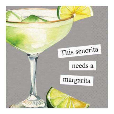 20-Pack Senorita Margarita Cocktail Napkins, Green, Paper, sold by At Home