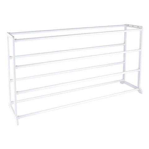 20-Pair Standing Shoe Rack, White, Plastic, sold by At Home